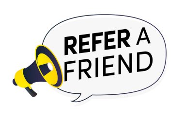 Bir arkadaş konuşma balonu megafonuna atıfta bulun