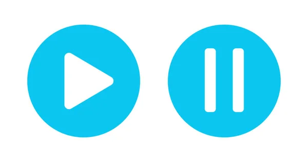 再生と一時停止アイコン｜ui interface ストックベクター