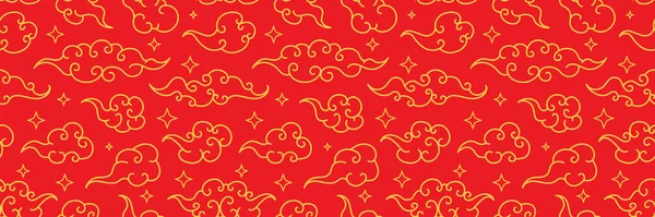 Tibet Himmel nahtlose Muster eleganten Stil rote Farbe lizenzfreie Stockvektoren