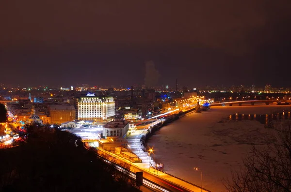 Belle Vue Sur Ville Nocturne — Photo