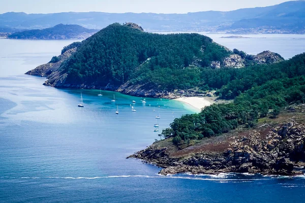 Panoramic View Ces Islands Galician Coast — Stock Photo, Image