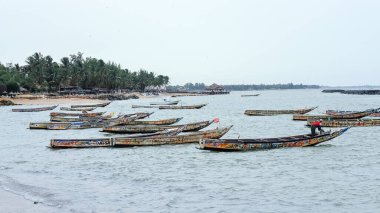 Senegal 'in Afrika kıyısındaki Cayucos adaları