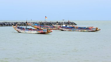 Senegal 'in Afrika kıyısındaki Cayucos adaları