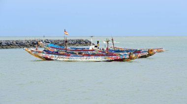 Senegal 'in Afrika kıyısındaki Cayucos adaları