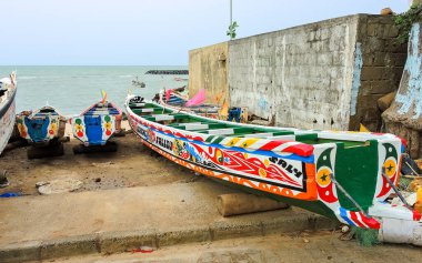 Senegal 'in Afrika kıyısındaki Cayucos adaları