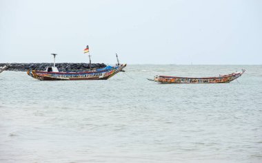Senegal 'in Afrika kıyısındaki Cayucos adaları