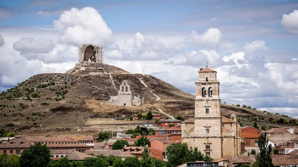 Panoramautsikt Över Staden Mota Del Marqus Med Kyrkan San Martin — Stockfoto