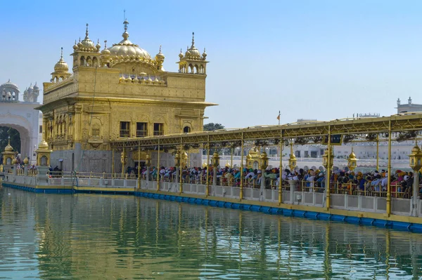 印度旁遮普邦Amritsar的黄金圣殿 Harmandir Sahib — 图库照片