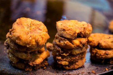 Veg Potato Tikki at sarafa market, Indore (Madhya Pradesh)