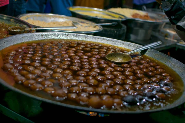 Gulab Jammun Indian Sweet Famous Its Sweet Taste — Stockfoto
