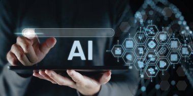AI Artificial intelligence, digital marketing image, online marketing image