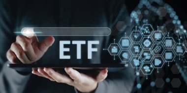 ETF Exchange Traded Fund, digital marketing image, online marketing image