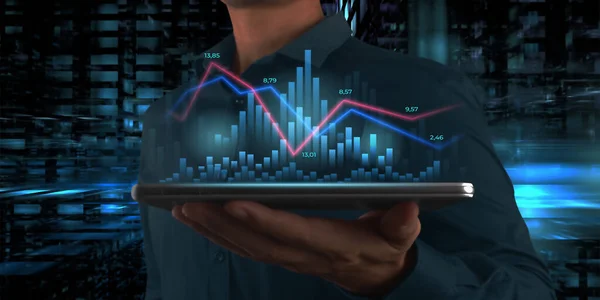 Financial Charts Showing Growing Revenue Screen Finance Images Finance Pictures — ストック写真