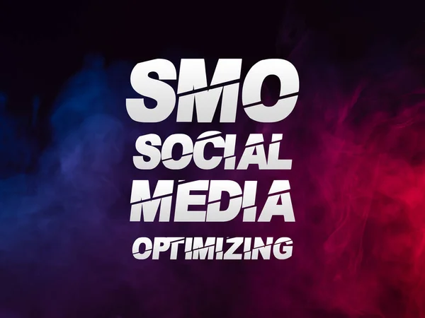 SMO social media optimization, internet marketing and online branding idea