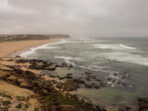 Foggy Santa Rita s Beach (Praia de Santa Rita), Torres Vedras, Portugal