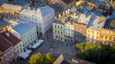 View from the top of the town hall in Lviv