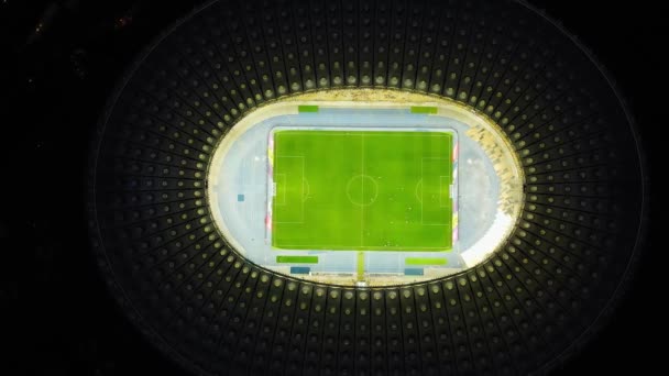 Statikus Drone Felvétel Dynamo Kyiv Football Stadium Fővárosban Ukrajna Madarak — Stock videók