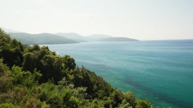 Beautiful view of the bay in Montenegro. Mountains and sea in Kotor. beautiful bay. The sea rests against the mountains in Montenegro. High quality 4k footage