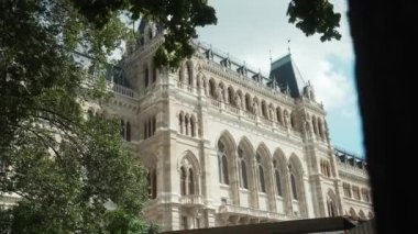 Museum of Natural History Vienna at the museum quarter. Naturhistorisches Museum Wien, Austria. High quality 4k footage