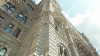Museum of Natural History Vienna at the museum quarter. Naturhistorisches Museum Wien, Austria. Bottom up view. High quality 4k footage