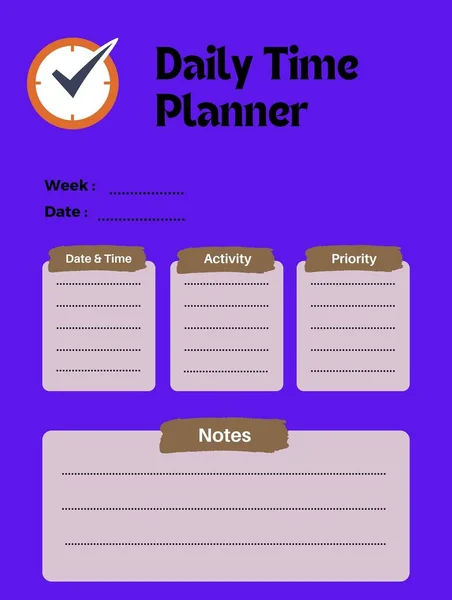 Weekly Planner Cute Page Notes Notebooks Decals Diary School Accessories — 스톡 사진