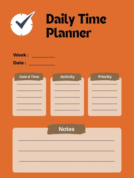 Weekly Planner Cute Page Notes Notebooks Decals Diary School Accessories — 图库照片
