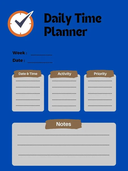 Weekly Planner Cute Page Notes Notebooks Decals Diary School Accessories — 스톡 사진