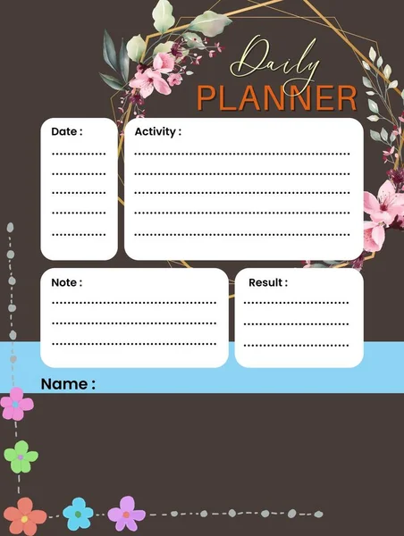 Weekly Planner Cute Page Notes Notebooks Decals Diary School Accessories — Stock Photo, Image