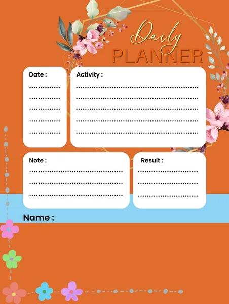 Wekelijkse Planner Leuke Pagina Voor Notities Notitieboekjes Stickers Dagboek Schoolaccessoires — Stockfoto