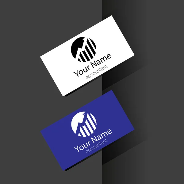 Logo Vorlage Visitenkartenvorlage Logo Für Buchhalter Unternehmen Vektorillustration — Stockvektor
