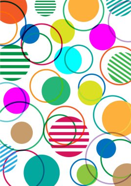 Beyaz arkaplan Art and Illustration vektörü ile renkli çember