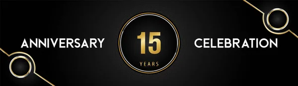 Years Anniversary Celebration Logotype Gold Silver Circle Dotted Lines Frames — Stock vektor