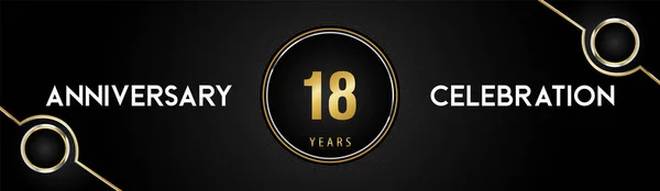 Years Anniversary Celebration Logotype Gold Silver Circle Dotted Lines Frames — Stock vektor