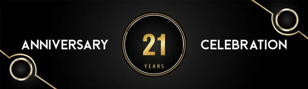 Anos Logotipo Celebração Aniversário Com Ouro Prata Círculo Pontilhado Linhas — Vetor de Stock