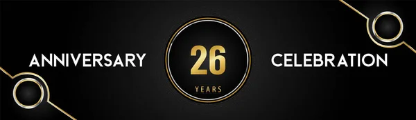 Years Anniversary Celebration Logotype Gold Silver Circle Dotted Lines Frames — Stock vektor
