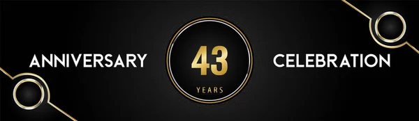 Years Anniversary Celebration Logotype Gold Silver Circle Dotted Lines Frames — Stock vektor