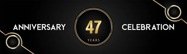 Years Anniversary Celebration Logotype Gold Silver Circle Dotted Lines Frames — Stock vektor