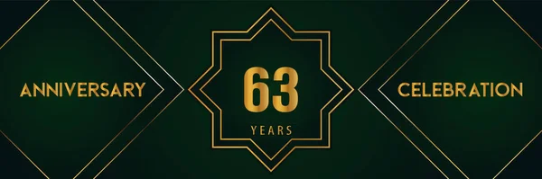 Χρόνια Εορτασμού Επετείου Χρυσό Αριθμό Απομονωμένο Σκούρο Πράσινο Φόντο Premium — Διανυσματικό Αρχείο