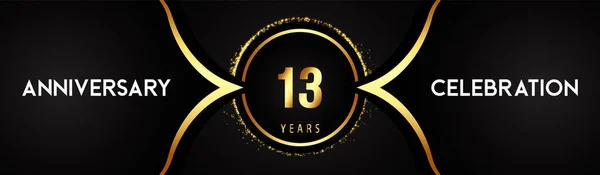 Años Logotipo Celebración Del Aniversario Con Brillo Círculo Sobre Fondo — Archivo Imágenes Vectoriales