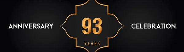 Jahre Jubiläums Logo Mit Goldrahmen Arabischen Stil Auf Schwarzem Hintergrund — Stockvektor