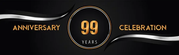 99E Anniversaire Argent Logo Vecteur Design Haut Gamme Pour Mariage — Image vectorielle