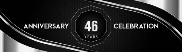 Años Celebración Del Logotipo Del Aniversario Plata Con Marcos Esquinas — Archivo Imágenes Vectoriales