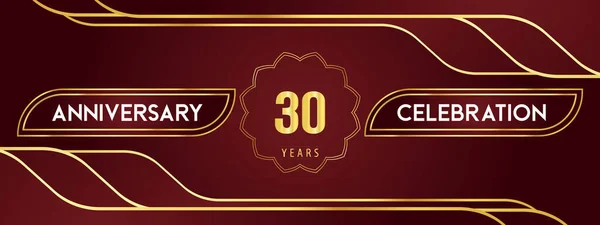 Logotipo Celebración Del Aniversario Años Con Marcos Decorativos Oro Sobre — Archivo Imágenes Vectoriales