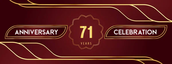Logotipo Celebración Del Aniversario Años Con Marcos Decorativos Oro Sobre — Archivo Imágenes Vectoriales