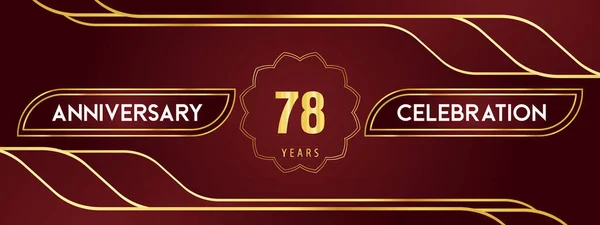 Años Logotipo Celebración Del Aniversario Con Marcos Decorativos Oro Sobre — Vector de stock