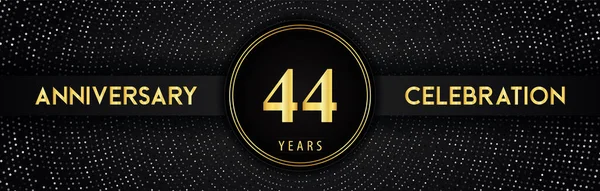 Years Anniversary Celebration Circle Frame Dotted Line Isolated Black Background — Stockvector