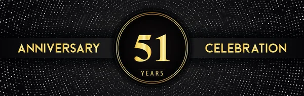 Years Anniversary Celebration Circle Frame Dotted Line Isolated Black Background — Stockvector