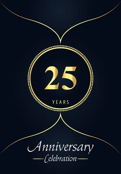 Years Anniversary Celebration Logo Gold Dotted Circle Arabic Style Design —  Vetores de Stock