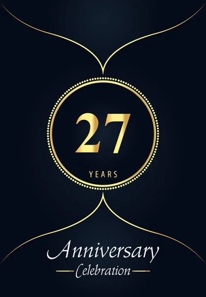 Years Anniversary Celebration Logo Gold Dotted Circle Arabic Style Design — ストックベクタ