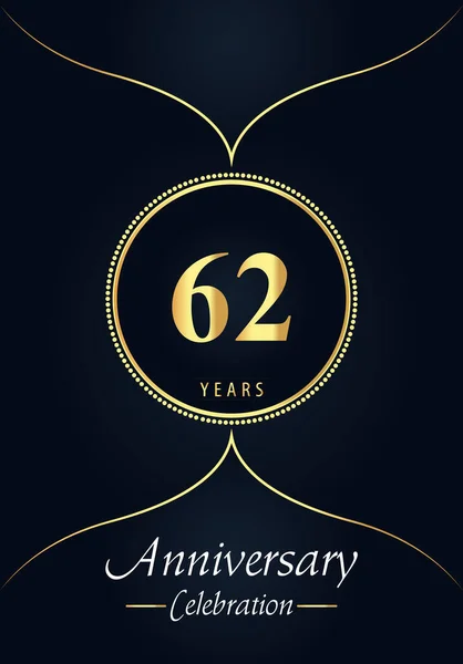 Years Anniversary Celebration Logo Gold Dotted Circle Arabic Style Design — Archivo Imágenes Vectoriales